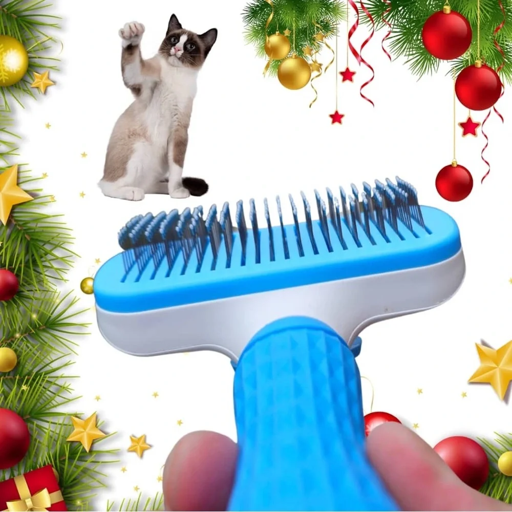 Blue Grooming Brush for cat
